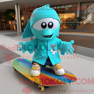 Turkis skateboard maskot...