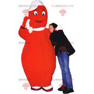 Mascote Barbapapa vermelho. Mascote gigante do boliche -