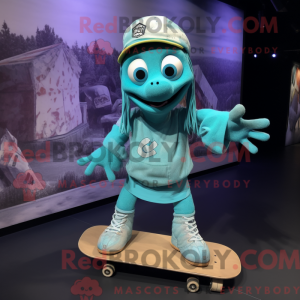 Turkis skateboard maskot...