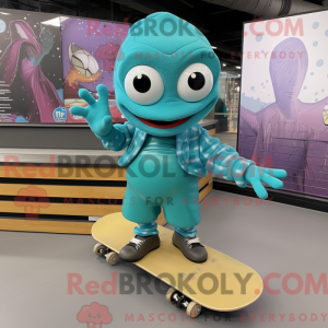 Turkis skateboard maskot...