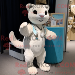 Personaggio mascotte bianco...