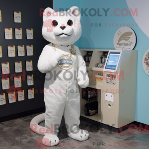 White Jaguarundi mascot...