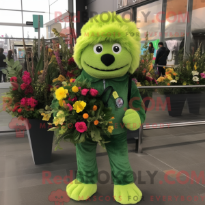 Postava maskota Lime Green...