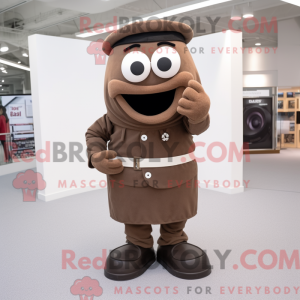 Brun kamera maskot kostume...