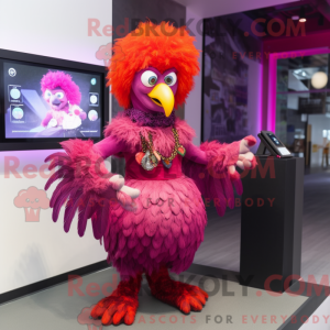 Magenta Harpyie Maskottchen...