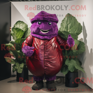 Red Cabbage Leaf maskot...
