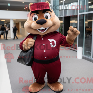 Maroon Chipmunk mascot...