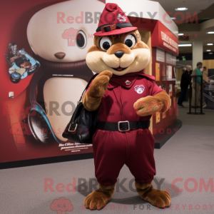 Maroon Chipmunk maskot...