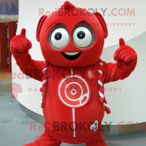Rød Momentum maskot kostume...