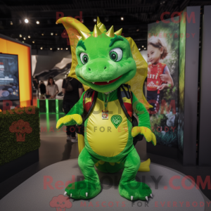 Lime Green Dragon maskot...