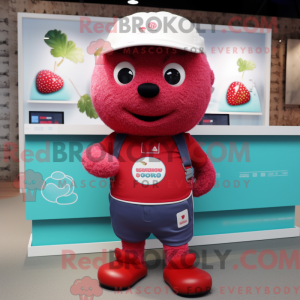 Framboos mascotte kostuum...