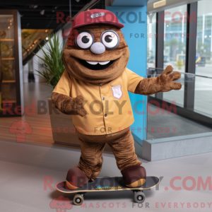 Brown Skateboard mascot...