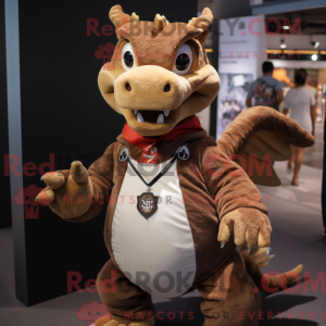 Brown Dragon mascot costume...