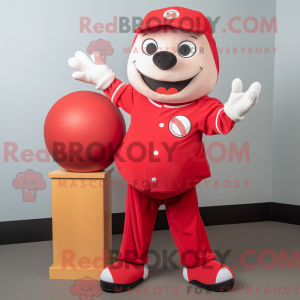 Red Gumball Machine maskot...