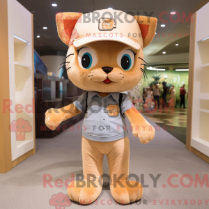 Tan Cat maskot...