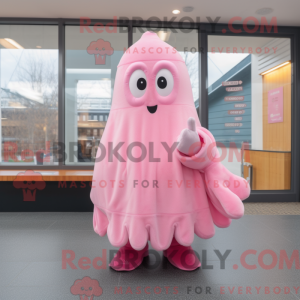 Pink Squid maskot kostume...