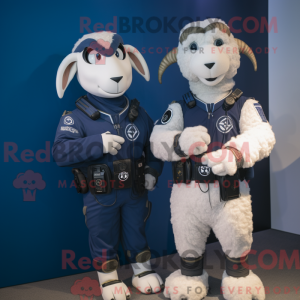 Navy Ram-mascottekostuum...