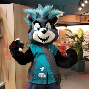 Teal Skunk mascottekostuum...