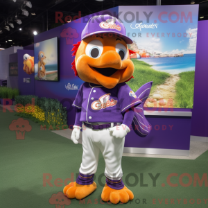 Purple Goldfish mascot...