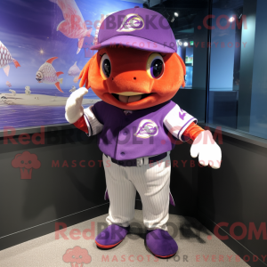 Purple Goldfish mascot...