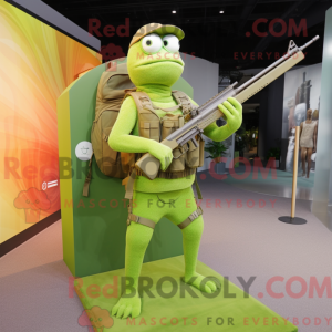 Lime Green Sniper maskot...