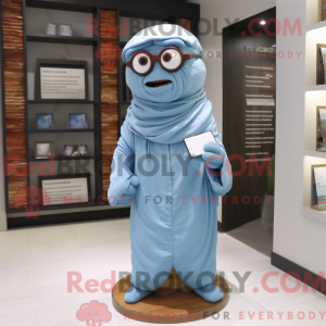 Sky Blue Mummy maskot...