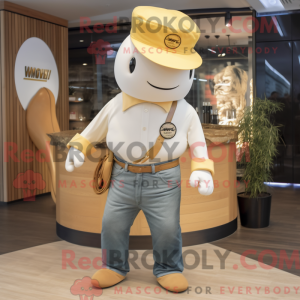 Guld Beluga Whale maskot...
