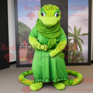 Limegrøn Anaconda maskot...
