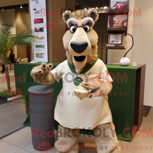 Olive Camel mascot costume...