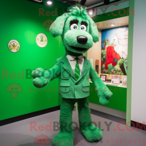 Máscara de cão verde com...