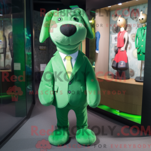 Máscara de cão verde com...