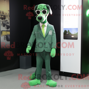 Máscara de cão verde com...