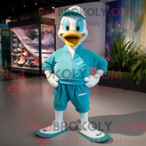 Teal Swan maskot kostume...