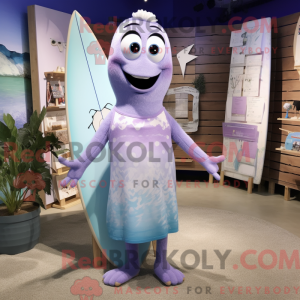 Lavendel surfbræt maskot...