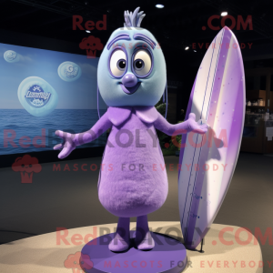 Lavendel surfbræt maskot...