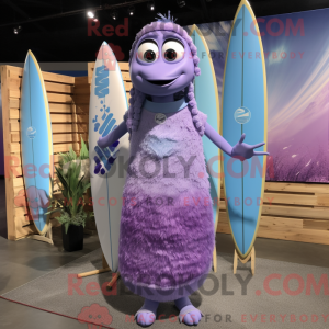 Lavendel surfbræt maskot...