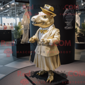 Gold Rhinoceros maskot...