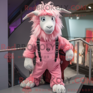 Rosa angora geit máscara...