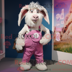 Rosa angora geit máscara...