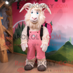 Rosa angora geit máscara...