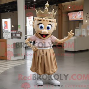 Tan Queen mascotte kostuum...