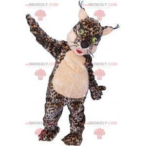 Spotted leopard tiger mascot with green eyes - Redbrokoly.com