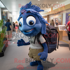 Navy Betta Fish maskot...