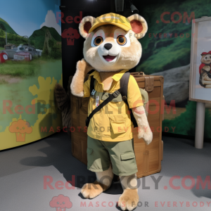 Gouden fret mascottekostuum...