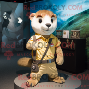 Gold Ferret mascot costume...