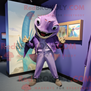 Purple Swordfish mascot...
