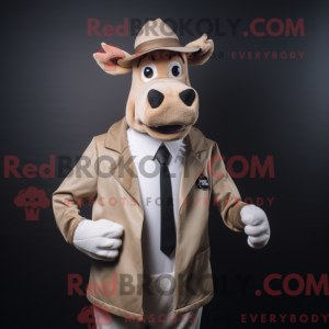 Mascotte de vache en jersey...