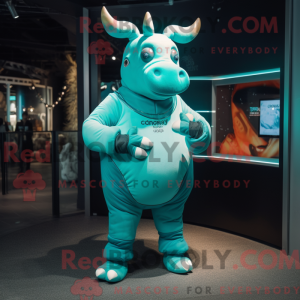 Turkis Bull-maskotkostyme...