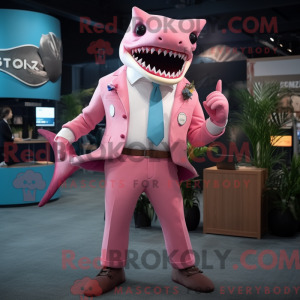 Pink Megalodon mascot...