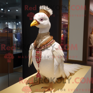 Cream Fasan maskot kostume...